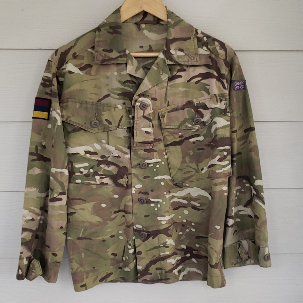 British military shirt with patches